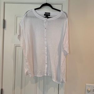 White Linen Tahari Top
